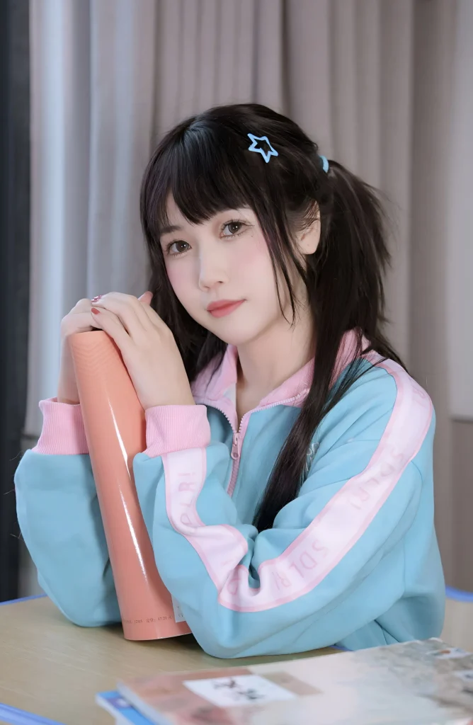 微博人气Coser不呆猫 – 涂油教室实习生76p-小二写真